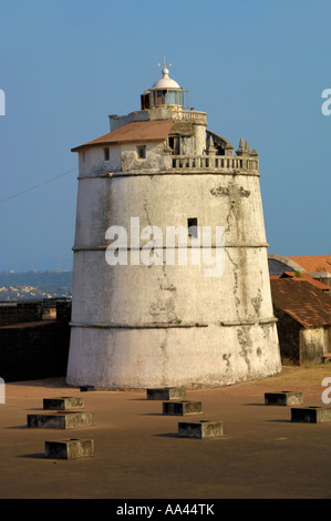 La région phare Fort Aguada Goa Inde Banque D'Images