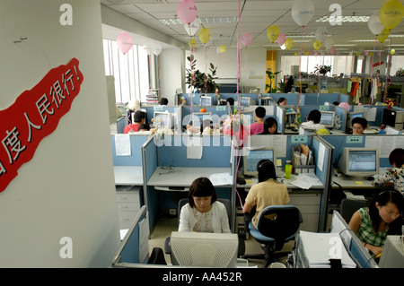 Centre de service à la clientèle du moteur de recherche chinois Baidu.com Inc. à Beijing, Chine. 10 août 2005 Banque D'Images