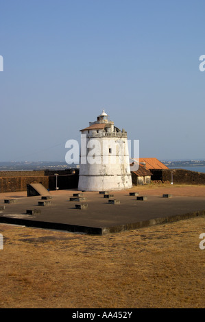 La région phare Fort Aguada Goa Inde Banque D'Images