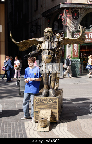 La statue à la Rambla Barcelona 2006 Banque D'Images