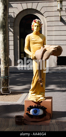 La statue à la Rambla Barcelona 2006 Banque D'Images