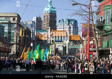 2005 Parade Chinatown Vancouver BC Canada année du Coq Banque D'Images