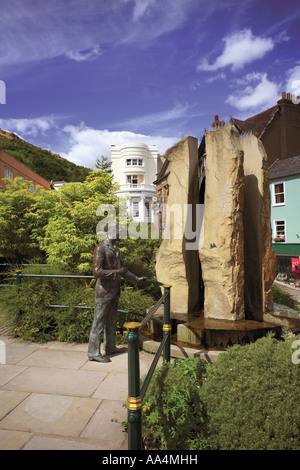 Edward Elgar statue et fontaine Enigma Great Malvern Worcestershire England UK Banque D'Images