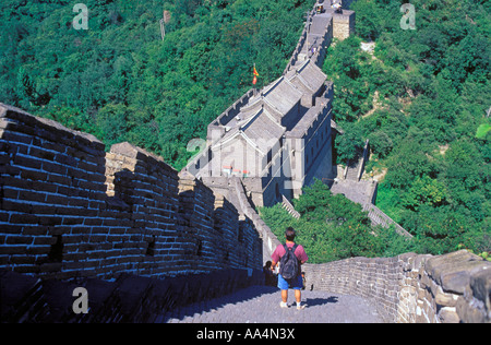 La Grande Muraille de Chine à Mutianyu près de Beijing Banque D'Images