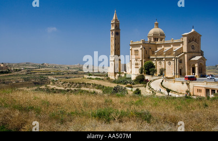Ta Pinu Église de l'île de Gozo, près de l'île méditerranéenne de Malte Banque D'Images