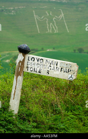 Le Long man de Wilmington East Sussex. Photo par Jim Holden. Banque D'Images