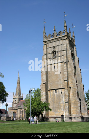 Le 16ème siècle, Clocher de l'abbaye de Worcestershire Evesham UK. Banque D'Images