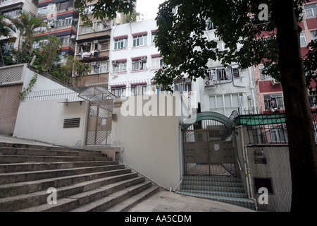 Habitation privée dans le district de l'ouest de Hong Kong Banque D'Images