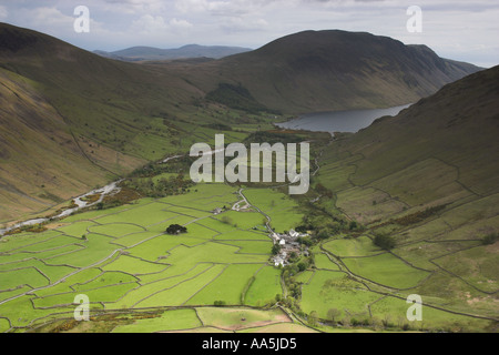 Wasdale Head dans le district du lac Wastwater avec Banque D'Images