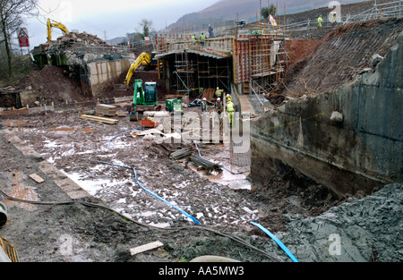 Les travaux de construction de Monmouthshire et Brecon Canal à Gilwern Monmouthshire South Wales UK Banque D'Images