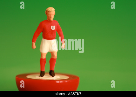 Coupe du monde Angleterre joueur subbuteo Banque D'Images