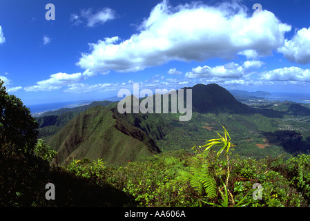 Montagnes Koolau Oahu Hawaii USA Banque D'Images