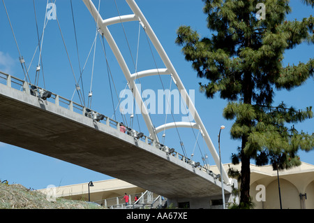 Passerelle au-dessus de College Boulevard à San Diego State University San Diego California USA Banque D'Images