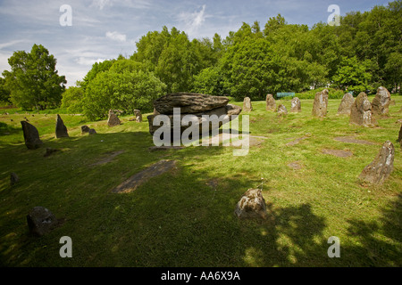 Gorsedd Stone Circle dans Pontypridd, Pays de Galles, Royaume-Uni Banque D'Images