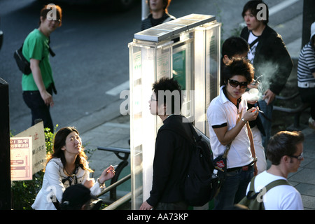 JPN, Japon, Tokyo : Fumeur à Tokyo, les fumeurs Banque D'Images