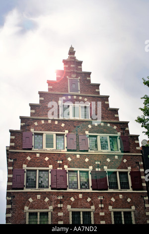 C Historique 17s toit à pignons en néerlandais ou Haarlem style Renaissance Cette maison est appelé Het Wapen van Riga (suite..) Banque D'Images