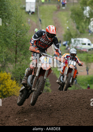 British Motocross Championship Racing à Hawkstone Park Shropshire England UK Banque D'Images