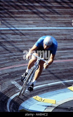 Maurizio Bioninost l'Italie au Championnat du monde de cyclisme Vélodrome Leicester England Royaume-Uni Banque D'Images