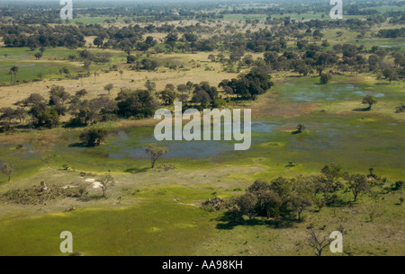 Delta de l'Okavango Botswana aérienne de l'Afrique du Sud Banque D'Images