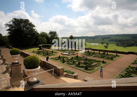 Harewood House, terrasse de jardin, de Leeds, Yorkshire, UK, Europe Banque D'Images