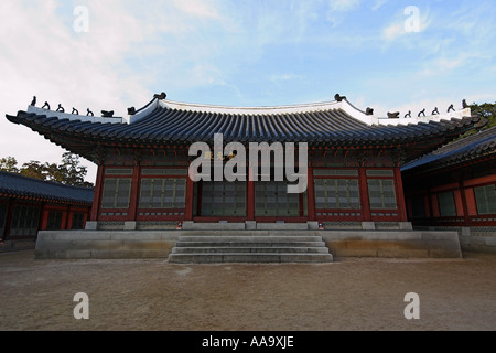 Pavilion Gyeongbokgung palace motif Séoul Gyeonggi Do Corée du Sud Banque D'Images
