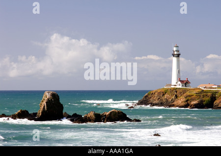 Pigeon Point Lighthouse, près de Half Moon Bay, Californie Banque D'Images