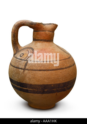 Verseuse en céramique poterie archaïque cruche de vin découpe isolés Banque D'Images