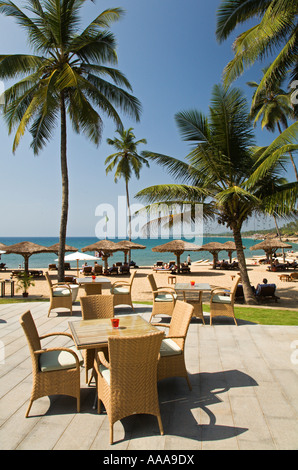 Kovalam Kerala Inde restaurant de l'hôtel haut de gamme sur Samudra Beach juste au nord de Hawah beach 2006 Banque D'Images