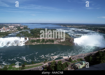 Chutes Niagara à Niagara Falls, Ontario Canada et le United States Banque D'Images