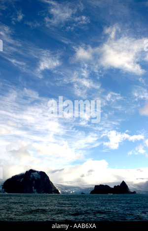 L'Île Eléphant historique, l'Antarctique est le site de Sir Ernest Shackleton en sauvetage héroïque de 22 de ses hommes Banque D'Images
