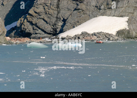 L'Île Eléphant historique, l'Antarctique est le site de Sir Ernest Shackleton en sauvetage héroïque de 22 de ses hommes Banque D'Images