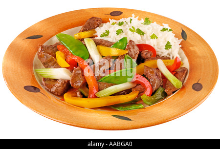 Sauté au BŒUF ET LÉGUMES Banque D'Images