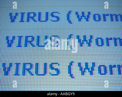 Avec les virus compte e-mail contaminés Banque D'Images