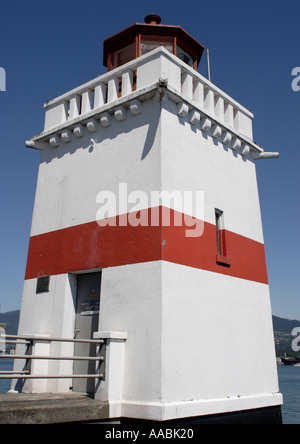 Brockton Point Lighthouse dans Stanley Park Vancouver British Columbia Canada Banque D'Images
