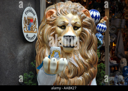 Statue de lion de Bavière à Munich Banque D'Images