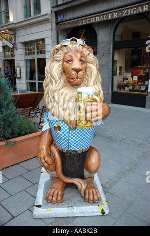 Statue de lion de Bavière à Munich Banque D'Images