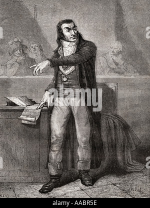 Antoine Quentin Fouquier Tinville, 1746 - 1795. Avocat révolutionnaire français et procureur.gravure,période,image,impression,vintage Banque D'Images