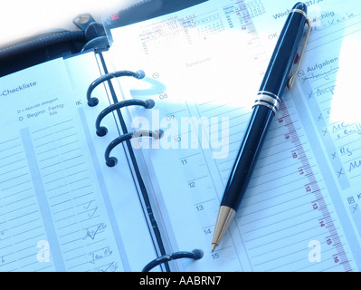 minuterie avec stylo Banque D'Images