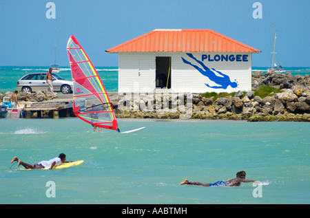 Près du front de mer Le Gosier, Guadeloupe FR Banque D'Images