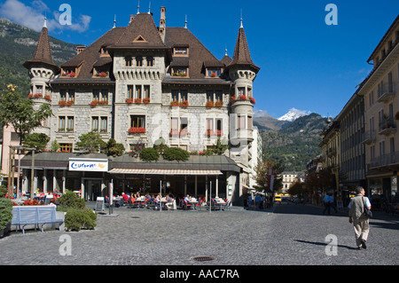 Brig, Valais - Suisse. Détail de la place principale de la vieille ville 17 Banque D'Images