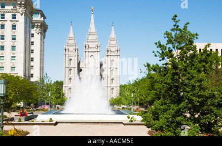 Morman Temple Salt Lake City Utah USA Banque D'Images