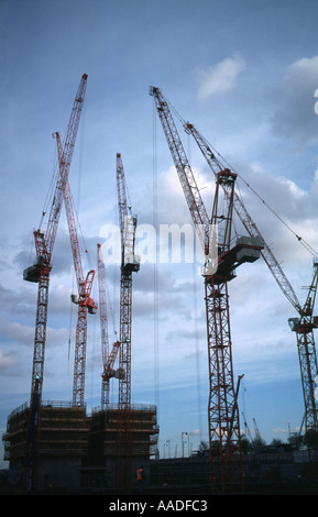 Canary Wharf Londres construction site Banque D'Images