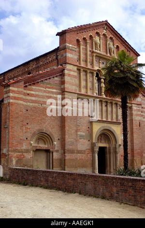 L'église, l'abbaye de Vezzolano Banque D'Images