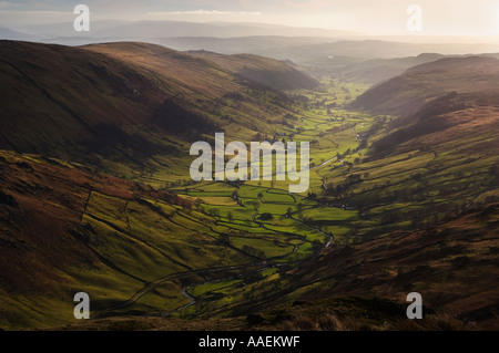 Regarder sur Longsleddale Lake District Banque D'Images