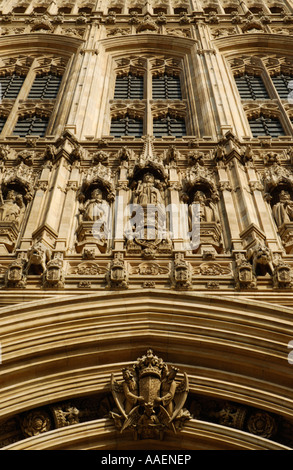 Close up de l'extérieur de la Maison du Parlement Londres Angleterre Banque D'Images