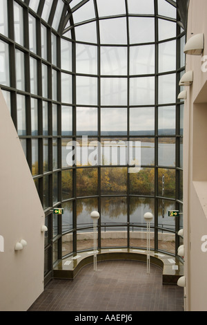 Vue de l'intérieur du centre Arktikum Rovaniemi en Finlande Banque D'Images