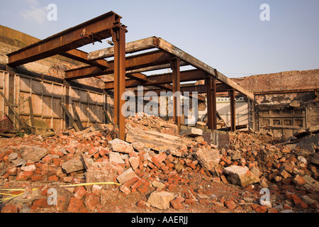 Bâtiment abandonné, ancienne station de police et d'incendie, Goulden Street, Manchester, UK, 4Rs Salford-manchester Banque D'Images