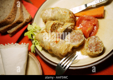 Accueil traditionnellement préparé dolmas Banque D'Images