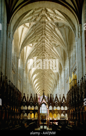 L'Angleterre. Le Hampshire. La cathédrale de Winchester, de l'intérieur Banque D'Images