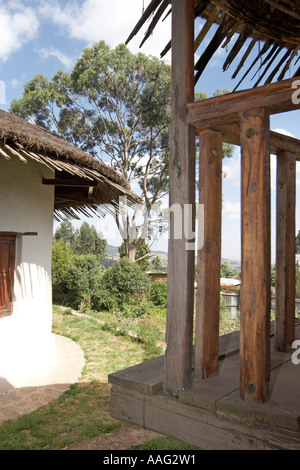 L'empereur Menelik s'ancien palais dans les collines au-dessus de Entoto Addis Ababa Ethiopie Afrique Banque D'Images